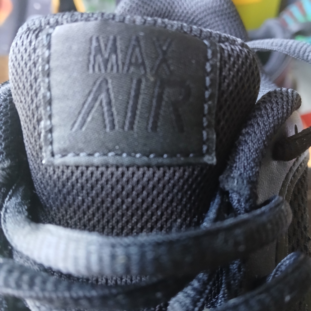Nike Max Air Black Athletic Sneakers - Picture 7 of 8